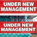 Hahafelt 3x10 Feet Under New Management Banner Sign with Grommets Weatherproof Vinyl Sign Hanging Banner Outdoor Indoor for Business Industrial Store Yard Signs Red
