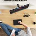 Ergear Monitor Mount for Most 13-32" Computer Screens up to 17.6lbs, Improved LCD LED Monitor Riser, Adjustable Height and Angle, Single Gaming Desk Mount Stand, Black, EGCM12