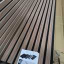 4-Piece Wood Slat Panels for Wall 94.5"11" Acoustic Panels for Interior Wall Decor 3D Fluted Sound Absorbing Panel - Natural Walnut