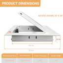 Access Panel for Drywall, 20 x 20 inch Wall Hole Cover Aluminum Alloy White