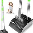 TOOGE Pooper Scooper, Dog Pooper Scooper Long Handle Stainless Metal Tray and Rake for Medium Small Dogs Heavy Duty Pet Supplies to Use for Grass, Dirt or Gravel