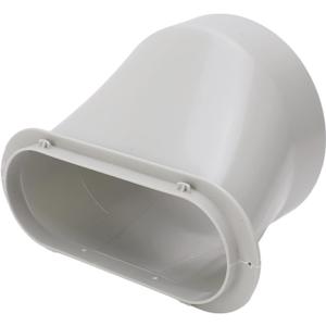Hilitand Air Conditioner Exhaust Hose Adapter, Dia 5.9in, Oval Vent, Efficient Energy Saving, Serrated Strips, Scratch ABS