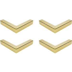 Geesatis Dresser Legs Metal Furniture Legs 1 inch / 25 mm Height for Cabinet Sofa Table Replacement Parts, with Mounting Screws, Matte Gold