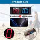 YZ LED Portable Digital Scoreboard, Tabletop Electronic Scoreboard with Remote, Score Keeper for Games Cornhole/Basketball/Ping Pong/Baseball/Tennis/Volleyball Indoor Outdoor