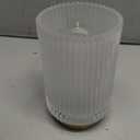 Mirasium Battery Operated Lamp, Cordless Table Lamp with Timer, Desk Bedside Lamps with LED Warm Light, Glass Small Table Lamp for Bedroom, Bathroom, Living Room, Home Decor - Frosted White