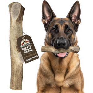 Heartland Elk Antlers for Dogs - Daily Dental Care Chews for Aggressive Chewers to Reduce Plaque & Prevent Destructive Behavior (Splinter Free, Whole, 8+", X-Large, 1-Pack, Grade A, USA Made)