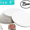 8 inch round cake circle 8 inch Cake Board Circle Quality great Sturdy White Corrugated Cardboard cake boards 8 inch round 100% Food Safe cake circles 8 inch Pack of 25 8 inch cake boards round