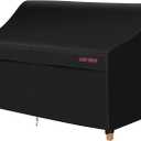 RICHIE Patio Loveseat Cover - Waterproof Outdoor 3-Seater Sofa Cover with Air Vent, UV Resistant Patio Furniture Covers for 78"W*34"D*31"H Loveseats (Black)