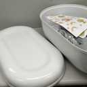 Pet Casket, ABS Plastic Pet Coffin with Paw Design for Burial of Cats and Dogs (White, Large)