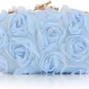 Women Clutches Purse Lace Formal Flower Evening Handbag Chain Strap Shoulder Bag