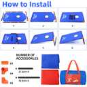 NZQXJXZ 3x2 ft Cornhole Board Set with 8 Bean Bags and Carrying Bag, Outdoor Toss Game Set for Kids and Adults, Portable Corn Hole Sets for Beach Lawn Backyard (Red and Blue)