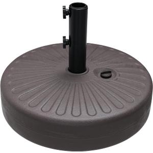 ABCCANOPY Patio Umbrella Base, 48.5lbs Capacity Fillable Market Patio Outdoor Heavy Duty Umbrella Stand(Brown)