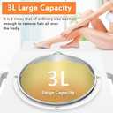 Large Single Waxing Warmer Professional 3L Electric Wax Heater Machine Hold 5.5 Lbs for Hair Removal, Large Wax Pot Paraffin Facial Skin Body SPA Salon Equipment with 100 Sticks