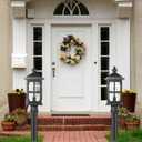 Darkaway Outdoor Post Lights, 21.3-inch Large Exterior Post Lantern Lamp Waterproof Aluminum Housing Lamp with Seeded Glass, Fence Pole Deck Lighting for Garden Patio Pathway Driveway