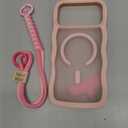 for iPhone 17 Pro Max Case Cute Wavy Matte Pink |Compatible with MagSafe,Color-Matched Lanyard,Military Grade Shockproof,Slim & Durable,Travel-Ready & Stylish