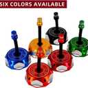 Dirt Bike Gas Cap, Motorcycle Gas Fuel Tank Cap with Breather Valve Universal CNC for CRF CR XR 50cc - 150cc RM KX KLX TTR SSR Apollo TAO TAO SDG Dirt Pit Bike Red