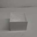 Hacaroa Set of 3 Acrylic Cube Riser Hollow Bottom, Glossy White Buffet Riser Food Display Stand, 5 Sides Cupcake Stand Nesting Display Boxes for Jewelry, Collectibles, Figures, 3 Sizes