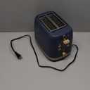 West Bend Timeless 2-Slice Toaster with 7 Browning Levels, Bagel/Waffle/Defrost Settings, High-Lift Lever, Anti-Jam, Easy-Clean Crumb Tray, 2-Slice, Blue/Gold