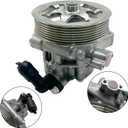 Power Steering Pump with Reservoir Tank & Suction & Return Hose Fit for 2008-2012 Honda Accord L4 2.4L Replace 56100R40A03 56100R40P05 53701TA0A01