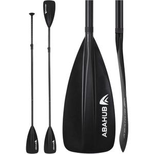 Abahub SUP Paddle - 3 Piece Adjustable Paddles - Lightweight Stand-up Paddle Oars for Paddleboard, Adjustable Aluminum Alloy Shaft 68" - 84", Black/Blue/Green/Orange/Red/Yellow Plastic Nylon Blade