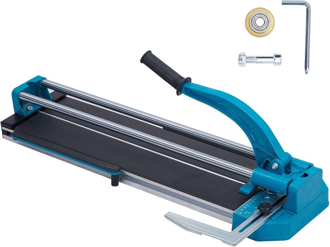 Manual Tile Cutter,24 inch Tile Cutter with Tungsten Carbide Cutting Wheel, Infrared Positioning, Precise Tile Cutter Tools with Double Rails for Professional Installers or Beginners