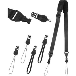 Binocular Strap Camera Shoulder Strap with Pad, 2 Sets of Quick Release Buckles, Shoulder Straps with Pad, Adjustable Between 39" to 63", Replacement Comfortable Neck Lanyard for Camera, Luggage Bag