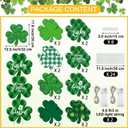 16 Pieces St. Patrick's Day Decorations Outdoor Yard Signs with Stakes LED Light Lawn Sign 11.8 Inch Waterproof Shamrock Green Plaid Glitter Decoration for St. Patrick's Day Garden Party Home