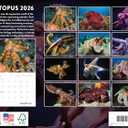 Octopus Calendar 2026 Monthly Wall Calender 12 Month | American Made In The USA