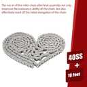 findmall 40SS Roller Chain 10 Feet with 1 Connecting Links, 240 Links, Stainless Steel