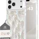 Cocomii - Rectangle Case Compatible with iPhone 17 Pro Max - Compatible with MagSafe, Real Mother of Pearl Shell, Opalescent Seashell for iPhone 17 Pro Max 6.9 inch, Iridescent