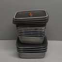 12PC Thickened stainless steel Food Containers with Lids Leakproof,Airtight Bento Lunch Box,Meal Prep Container Airtight Lunch Boxes Reusable Stackable & Nestable Oven,Freezer Safe