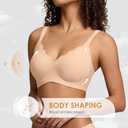 Seamless Wireless Bra for Women with Support - No Underwire Full Coverage Push Up Bras