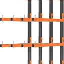 Lumber Storage Rack, Snap-Fit Connection Lumber Rack Wall Mount, Heavy Duty Metal 8 Level-32 Inch Wood Storage Rack