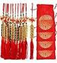 Winlyn Chinese Lunar New Year Party Decorations Red Lanterns Paper Fans Oriental Lucky Garland Hanging Tree Good Luck Ornaments Hong Bao Fortune Coins for Asian 2026 Horse Year Festival Wedding Decor