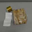 24Pcs Christmas Bows 5 x 7 Inch Velvet Bows for Christmas Tree 3/8 Inch Wide Christmas Tree Bows Vintage Velvet Ribbon (Khaki)