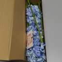 IYGWQWO 4pcs Blue Hydrangea Artificial Flowers, Faux 20in Real Touch Fake Dried Hydrangea Washable Real Touch Flowers Full Petals Berry with Stems Table Kitchen Silk Bouquet Arrangements