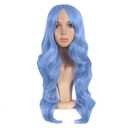 MapofBeauty 24 Inch/60cm Charming Synthetic Long Wavy Side Bangs Women Party Anime Cosplay Wig (Periwinkle)