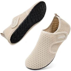 WateLves Water Shoes for Women Men Swim Beach Aqua Socks Quick Dry Barefoot House Slippers Travel Shoes with Adjustable Magic Tape for Pool Diving Boating Yoga Surf. Size 38,39