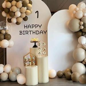 Cylinder Stands for Party 3PCS Foldable Cardboard Columns Pedestal Stand Cylinder Tables for Parties Baby Shower Wedding Birthday Display Dessert Cake Decoration