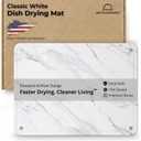Large Stone Dish Drying Mat 18x14 Raised Diatomaceous Kitchen Counter Rack