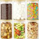 Glass Food Storage Containers with Lids,6-Pack Pantry Storage Canisters Set,32 Ounces Kitchen Jars for Flour,Sugar,Salt,Coffee Beans,Cereal,Spice,Creamer & Overnight Oats
