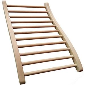 LTCCDSS Sauna Backrest Canadian Hemlock Wooden | S-Shape Design - Slip-Resistant - Non-Toxic - Comfortable - Sauna Accessories Kit Apply to Barrel or Infrared Sauna (20.5 in * 13 in)