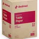 Dealmed Exam Table Paper (12 Rolls) 14 x 225' Smooth, White Medical Exam Cover for Doctors Offices, Medical Facilities, Patternmaking, Tracing and More