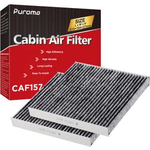 Puroma 2 Pack Cabin Air Filter with Activated Carbon, Replacement for CP157, CF12157, Select Lexus, Mazda, Subaru and Toyota Avalon, Camry, Corolla, Highlander, Prius, RAV4, Sienna, Venza