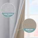 BGment Grey Blackout Curtains 45 Inch Length for Bedroom 2 Panels Set, Linen Textured Thermal Insulation Soundproof Window Curtain Drapes with Grommet, 42 Inch Wide Each Panel