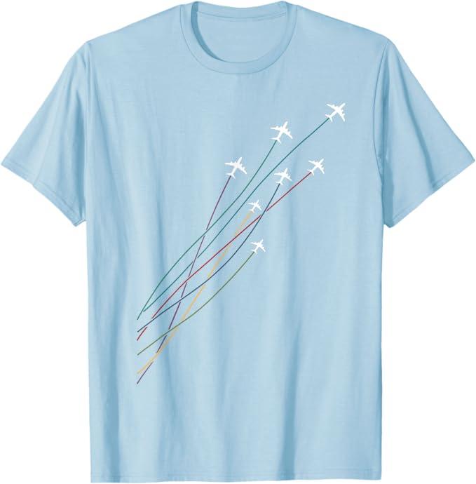 Pilot Commercial Passenger Airplanes Aeroplanes Airline Gift T-Shirt S