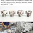 Modern Marble Tealight Holders, Luxurious Votive Candle Holders for Home Decor, Natural Stone Pillar Candle Holder for Table Centerpieces, Elegant Wedding Dinner Party Table Decor