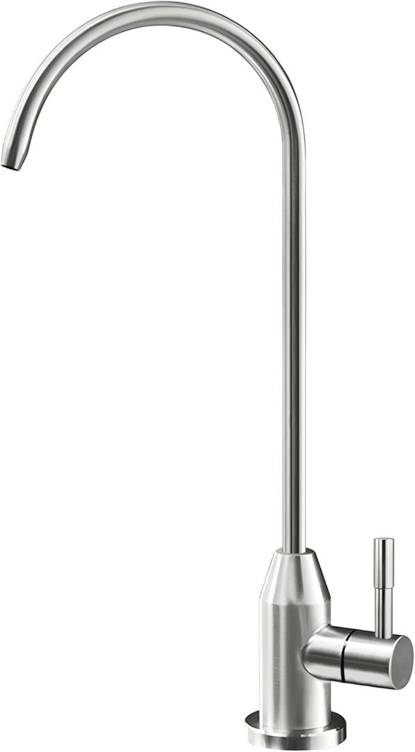 Water Filter Faucet, Stainless Steel Purifier for Kitchen Sink Bar, Drinking Water Reverse Osmosis Faucet,Water Filtration System in Non-Air Gap RO Faucet, Brushed Nickel Finish