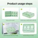 Ice Cube Mold Tray Novelty - Silicone Ice Cube Tray with Large Thick Fun Shapes for Perfect Whiskey Cocktails, Brandy & Juice Beverages! (green)