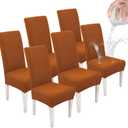 Parsons Dining Chair Cover, Detachable, Retractable, Sofa Chair Cover (6, Rust Color)